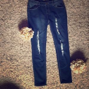 3/$20 Stretch distressed jeans